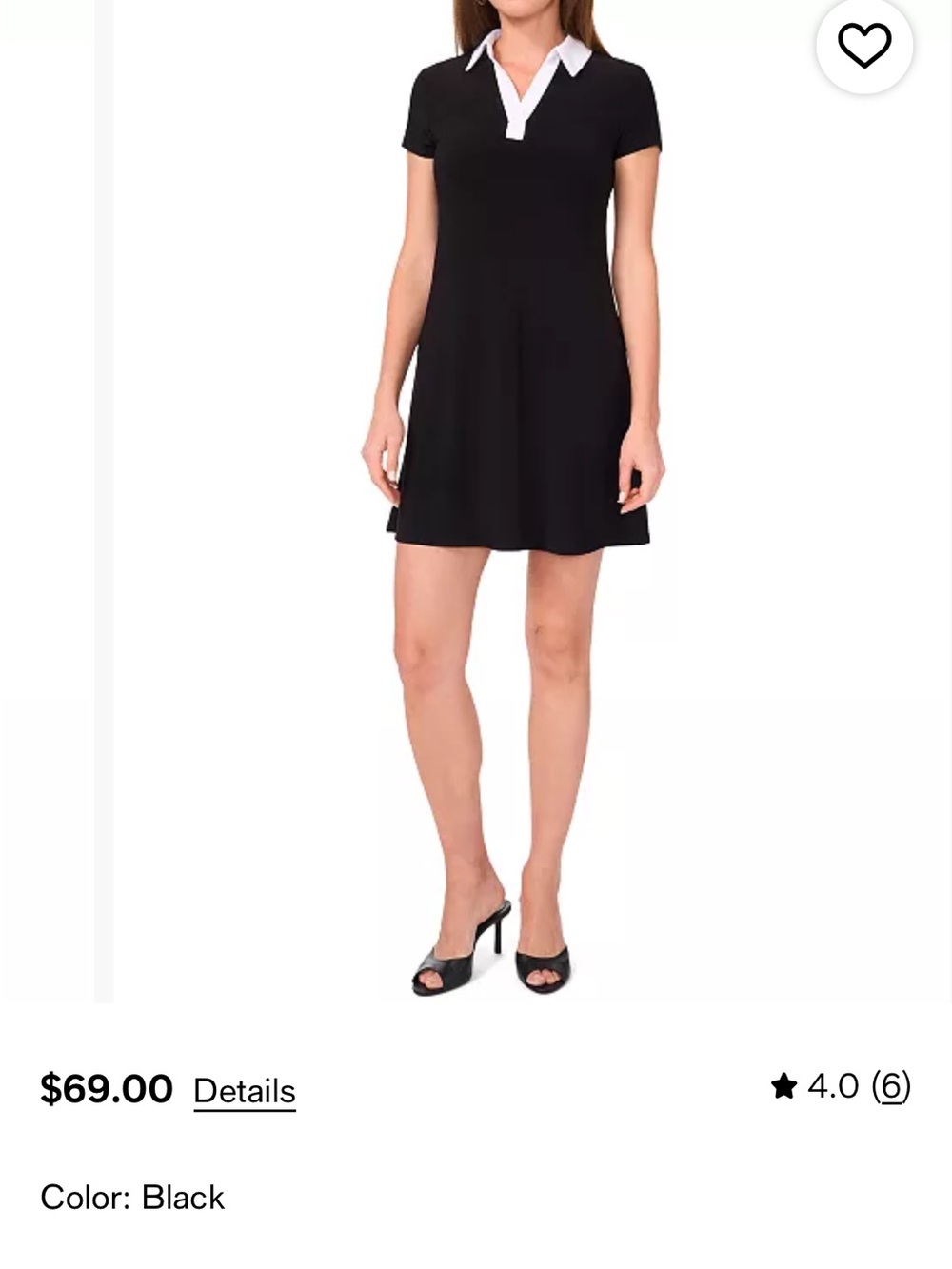 MSK Women's Short-Sleeve Combo Collar Dress